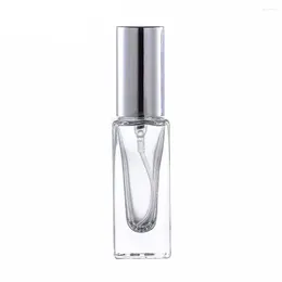 Storage Bottles 6ml Transparent Glass Perfume Bottle Aluminium Nozzle Spray Portable Cosmetic Sample Dispenser Empty