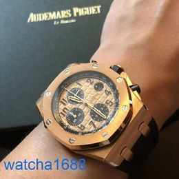 AP Wrist Watch Montre Royal Oak Offshore Series Mens 42mm Diameter Precision Steel 18k Rose Gold Casual Watch 26470OR.OO.A002CR.02