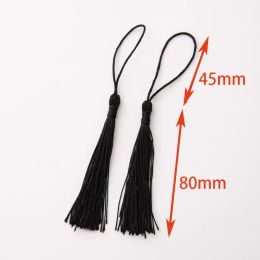 20pcs 80mm Hanging Rope Silk Tassel For DIY Key Chain Earring Hooks Pendant Bookmark Jewellery Making Supplie Accessories Crafts