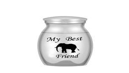 Cremation Urns Ashes Holder Keepsake Lovely Elephant Memorial Mini Urn Jar Funeral Urn Pendant My Friend 25x16mm4155877