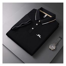 2024 Lindeberg Golf Polo Selling Mens Polo Shirt Spring Summer Business Casual Breathable Lapel Polo Shirt for Men 240412