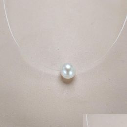 Pendant Necklaces Summer Styles Try Pearl Necklace For Women S925 Sterling Sier 8-9Mm White Wedding Christmas Gift Drop Delivery Jewel Dh89Y