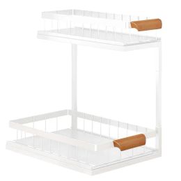 Kitchen Shelf Organizer Maximizing Storage Space Kitchen Efficient 2-tier Sliding under Sink Organizer Durable Metal for Kitchen