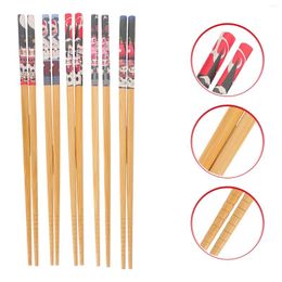 Kitchen Storage 5 Pairs Bamboo Chopsticks Table Decorations Ramen Japanese-style Tableware Gifts Delicate Food Household