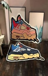 Carpet Sneaker Shape Doormat Anti Slip Sneacker Carpet Welcome Entrance Door Modern Rugs Bathroom Printed Carpet Hallway Bath Mat 4336366