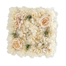 Artificial Flower Wall Panel Decorative Silk Flower Panels Flower Arrangements Photo Background for Wedding Home Decoration