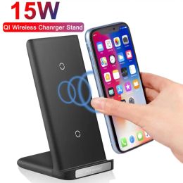 Chargers 15W Qi Wireless Charger Stand For Samsung Galaxy A71 A51 A31 A21 A41 Fast Wireless Charging Station Phone Charger Stand Holde