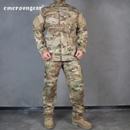 Pants Emersongear Tactical Field R6 Style Uniform Set Combat Shirt Pants Training Suit Airsoft Hunting Tops Cargo Trouser Nylon EM6889