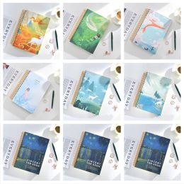 Notebooks 16K Looseleaf Coil Notebook Oil Painting Series Coil Notepad Sketch Book Stationery Student School Supplies Journal Notebook