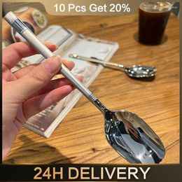 Spoons Stainless Steel Long Handle Spoon Thickening Materials Household Coffee Tableware Durable
