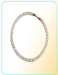 gold bracelet man iced out tennis bracelet chain AAA Cubic Zirconia Silver Womens Bracelets Designer Copper White Diamond Chains B9165318