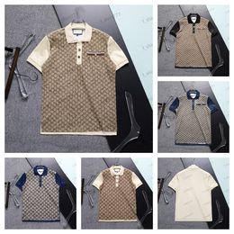 Fashionable Spring Luxury Italy Men T-Shirt Designer Polo Shirts High Street small letter Printing Clothing Mens Brand Polo Shirt