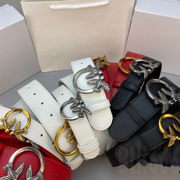 Designer Belt for Men Luxury Women Designer Belts Black Leather Business Womens Classic Big Gold Buckle Cowhide Width 3.0cm 4.0CM With Gift Box
