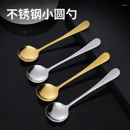Spoons Stainless Steel Round Spoon Net Red Head Household Restaurant Mixing Dessert Soup Rice