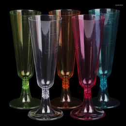 Disposable Cups Straws 20Pcs Red Wine 150ml Plastic Champagne Flutes Cocktail