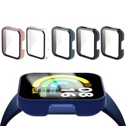 For Redmi Watch 2 Lite Full Coverage Protective Case Hard PC Tempered Protective Cover Shell Frame Screen Protector Accessories