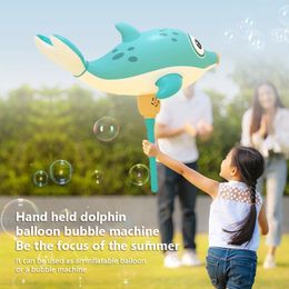 Bubble Gun Automatic Inflatable Handheld Dolphin Soap Maker Bubble Machine Outdoor Games Toys for Kids Children's Day Gifts