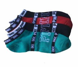 Pink Black Ankle Socks Sports Cheerleaders Short Sock Girls Women Cotton Sports Socks Pink Skateboard Sneaker Stockings DHL 9573242