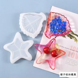 Starfish Leaf Scented Candle Silicone Mold Storage Tray DIY Cement Concrete Plaster Resin Mould Ornament Craft Home Decoration
