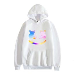 Designer Men's Hoodies Sweatshirts 2019 Autumn/winter Hot Search Marshmello Cotton Candy Smiling Face Printed Loose Hooded Sweater Around