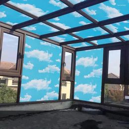 Window Stickers Sky And Cloud Self-adhesive Film On Glass Sticker Privacy Frosted Stained PVC Decorative 90 200cm