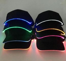 Ball Caps Fashion Unisex Solid Color LED Luminous Baseball Hat Christmas Party Peaked Cap11358908