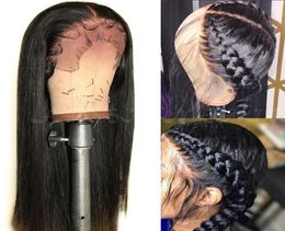 Straight Lace Front Human Hair Wigs Human Hair Guleless Pre Plucked With Baby Hair whole5558087