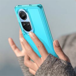 Transparent Case For Oppo Reno 10 Pro 5G Candy Colour Clear Case Oppo Reno 10 Pro 5G Global Cover For Oppo Reno 10 Pro 5G Case