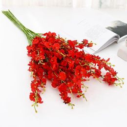 Decorative Flowers 1PC Large Size Silk Flower Artificial Orchid Fake Branch For Home Wedding Decoration Christmas Dried