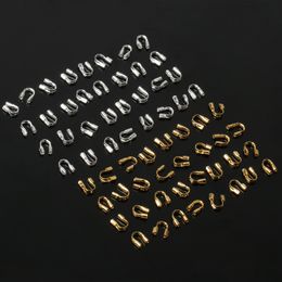 300Pcs/Box Silvery Golden Color Wire Protectors Loops U Shape Connectors With Boxed For Jewelry Making Accessories