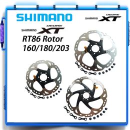 Shimano SM-RT26/56/66/76 DEORE XT SM-RT86 Disc Brake Rotor Disc Centerline Center 6 Bolts MTB Bike Rotor Bolts 160mm/180mm/203mm