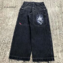 Jnco Jeans Men's Designer Mens Jeans High Quality Loose Fitting Jeans Retro Blue Baggy High Waist Wide Leg Trousers Streetwear Y2k Jeans 936