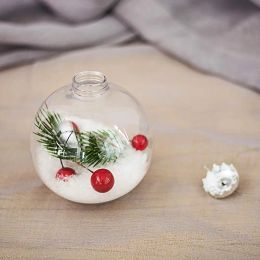 15pcs Clear Plastic Fillable Ornament Balls for DIY Craft Projects Christmas Party Home Decor