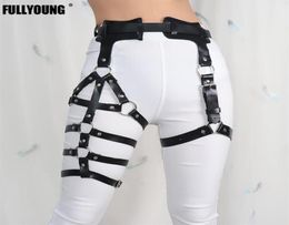 Belts Fullyoung Sexy Fashion Women Lingerie Waist To Leg Leather Harness Personality AllMatch Thigh Belt Suspender Garter31177309809