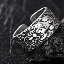 Buddhist Jewelry Pixiu Amulet Unique Adjustable Accessory For Luck And Wealth Ring Fashionable In-demand Exquisite Wealth Trendy