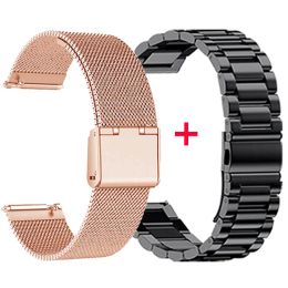 Accessories Bracelet For Garmin Forerunner 255S/265S/255/265/965 Strap Milanese Stainless Steel Watchband Garmin Venu SQ Band 18mm/20mm/22mm