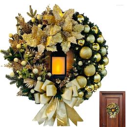 Decorative Flowers Christmas Wreath Artificial Garland For Decor Seasonal Ornament Decoration Front Door Wall Fireplace