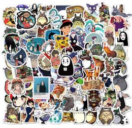 1050100Pcs Japanese Anime Stickers Ghibli Hayao Miyazaki Totoro Spirited Away Princess Mononoke KiKi Stationery Sticker23967465460