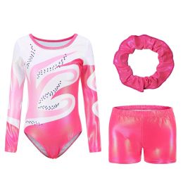 Shorts Brethable Leotards for Girls Gymnastics Embroidery Glitter Tumbling Shorts Bottoms 512Y