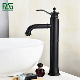 Bathroom Sink Faucets FLG Mixer Tap Water ORB Single Handle Vanity Basin Faucet And Cold Black