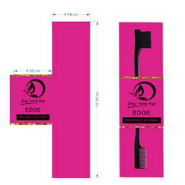 3 In 1 Edge Brush Hair Styling Edge Control Brush Private Custom Logo Packaging Paper Card 50Pcs/100Pcs Dual-Use Hair Comb Brush