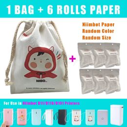 Printers Niimbot D110 D101 D11 H1S Storage Bag and Label Paper Thermal Label Printer Random Color and Size Label Paper Stickers Blind Box