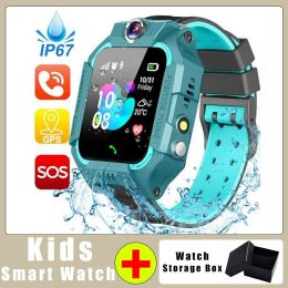 Watches Smart Phone Watch For Kids GPS Call Message Card Sim Waterproof Smartwatchs For Kids S0S Photo Remote Control For IOS Android