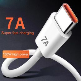 7A USB Type C Super-Fast Charge Cable For Huawei P40 P30 Mate 40 USB Fast Charing Data Cord For Xiaomi Mi 12 Pro Oneplus Realme