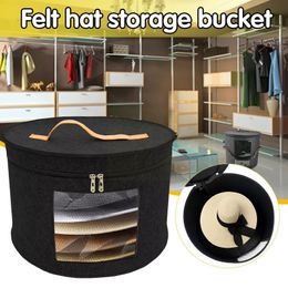 Hat Holder Bag Felt Storage Box Dust Household Hats Storage Storage Travel Sundries Goods Clothes Bins Organisers A3j8