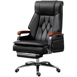 2023 Year Aoliviya Official New Genuine Leather Executive Chair Home Office Chair Comfortable Computer Chair Cowhide Seat Study