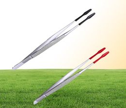 Eyebrow Tools Stencils 2 Pieces Of Rubber Tip Tweezers PVC Silicone Precision Laboratory Industrial Hobby Craft Tool8118172