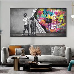 Street Graffiti Abstract Wall Art Poster Trendy High End Mural Modern Home Decor Painting Canvas Prints Living Room Decoration