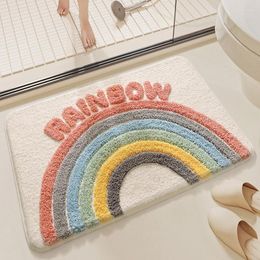 Bath Mats Simple Style Super Anti Slip Bathroom Mat Machine Washable Durable Shower Bathtub Anti-skid Soft Rugs