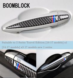1set Carbon Fiber Door Handle Sticker Car Styling Decoration for BMW X1 F48 X5 F15 X6 F16 2series Protection Accessories3598752